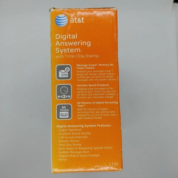 AT&T Digital Answering System - Bilingual (English/French)  with Time/Day Stamp - Picture 3 of 4